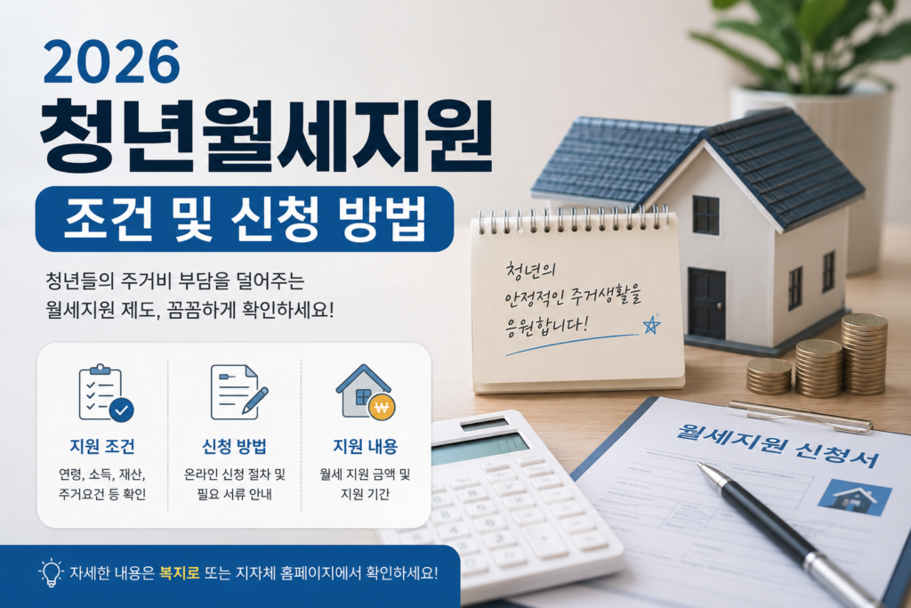 2026 청년월세지원 조건 및 신청 방법 안내 화면